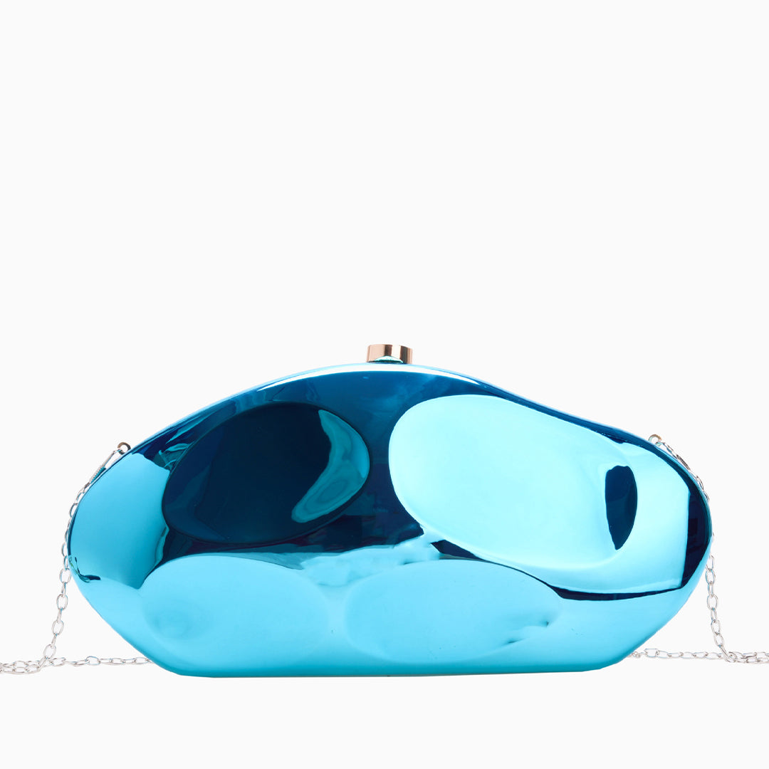 Alba Akrilik Mavi Clutch Çanta