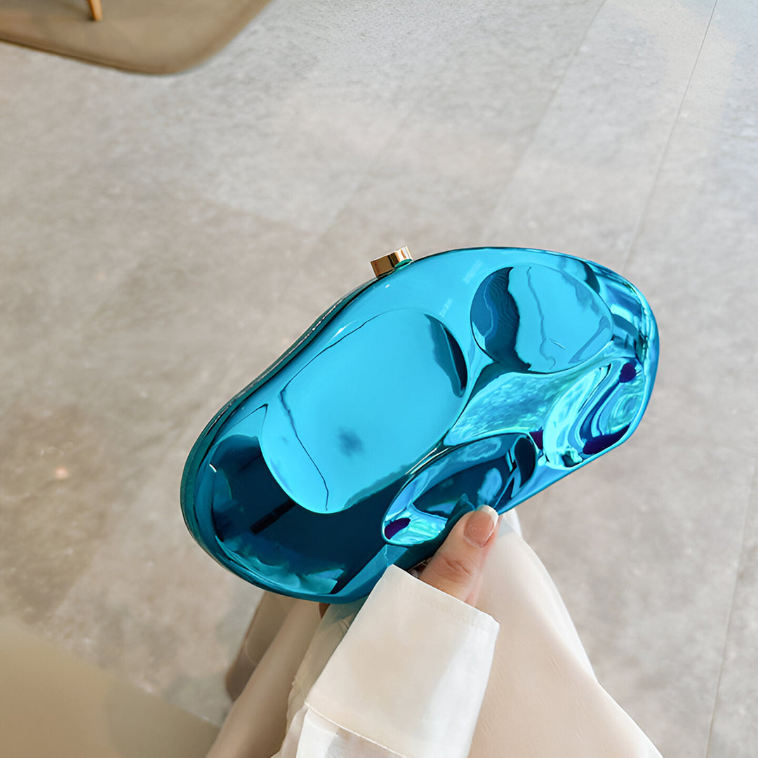 Alba Akrilik Mavi Clutch Çanta