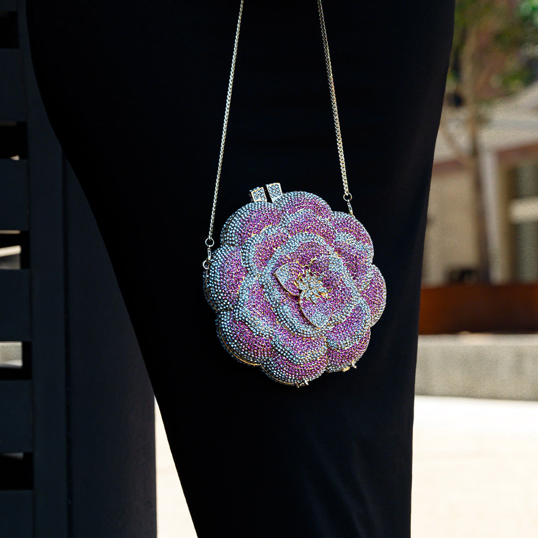 Jeline Çiçekli Clutch Çanta