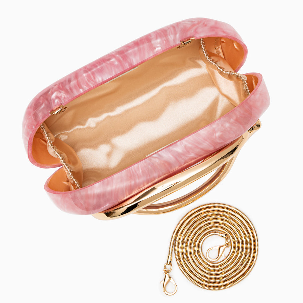 Dayja Pembe Clutch Çanta
