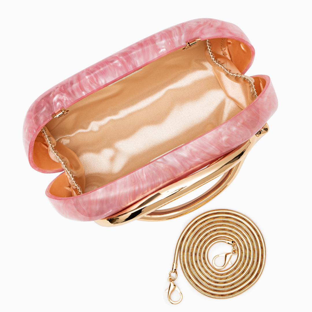 Dayja Pembe Clutch Çanta