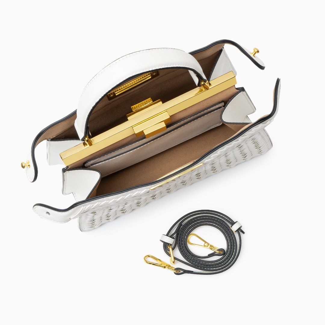 Dionne Beyaz Dokuma Çanta