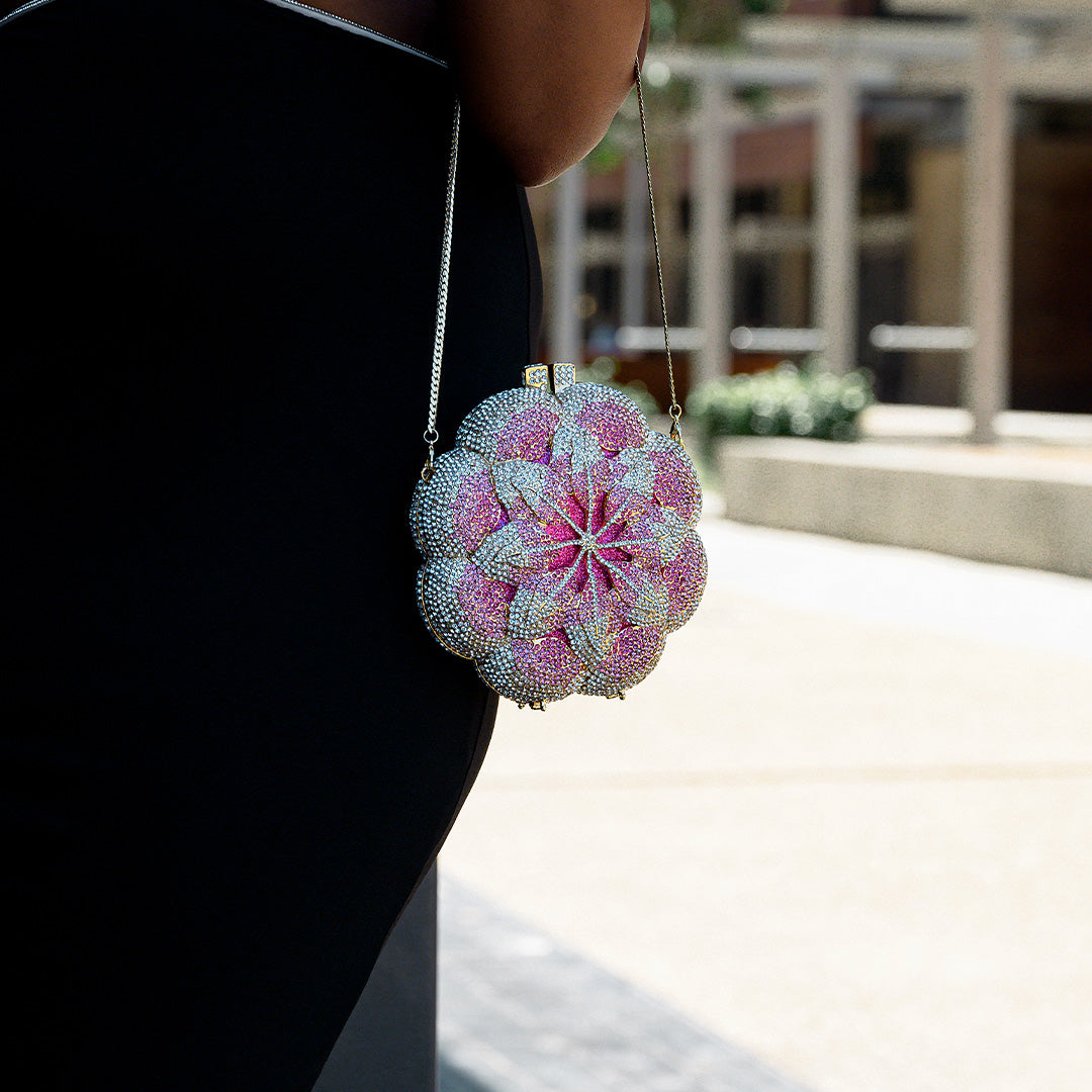 Jeline Çiçekli Clutch Çanta
