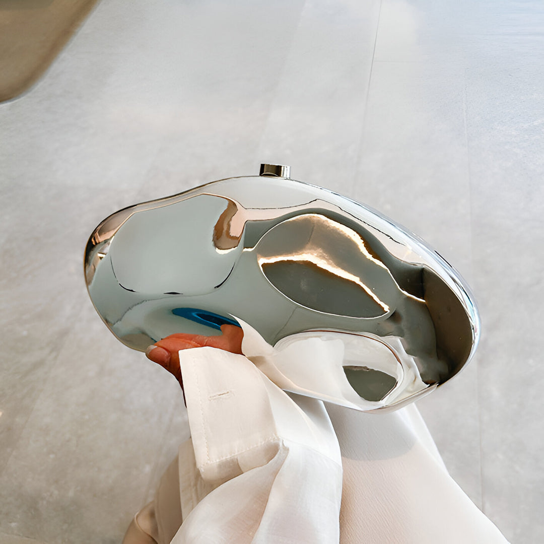 Alba Akrilik Silver Clutch Çanta