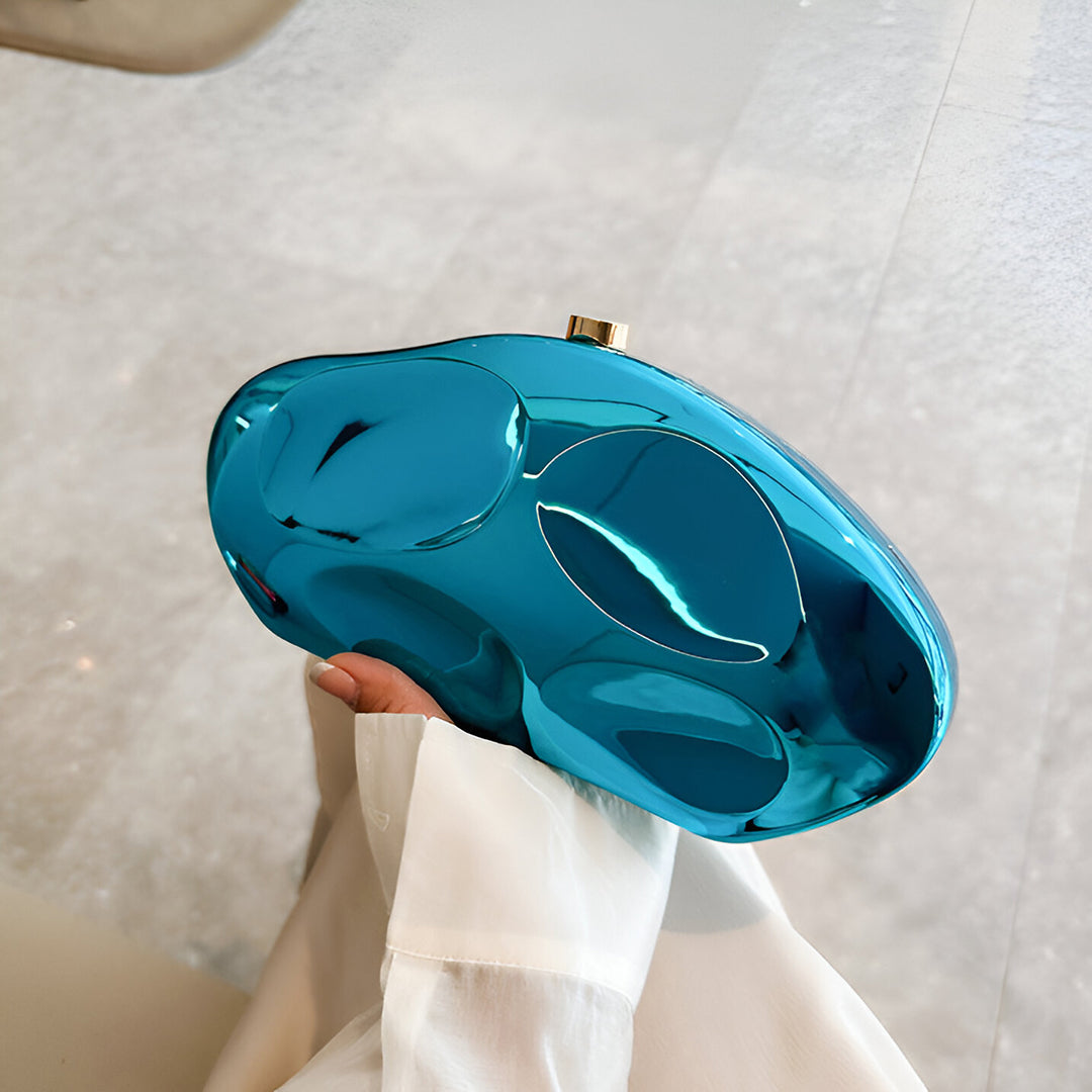 Alba Akrilik Mavi Clutch Çanta