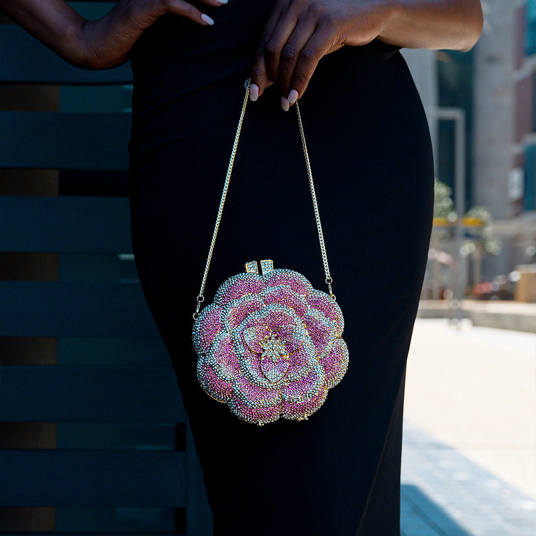 Jeline Çiçekli Clutch Çanta