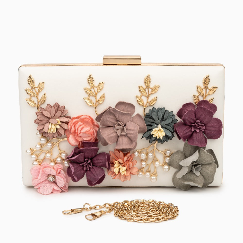 Juliet Çiçekli Clutch Çanta