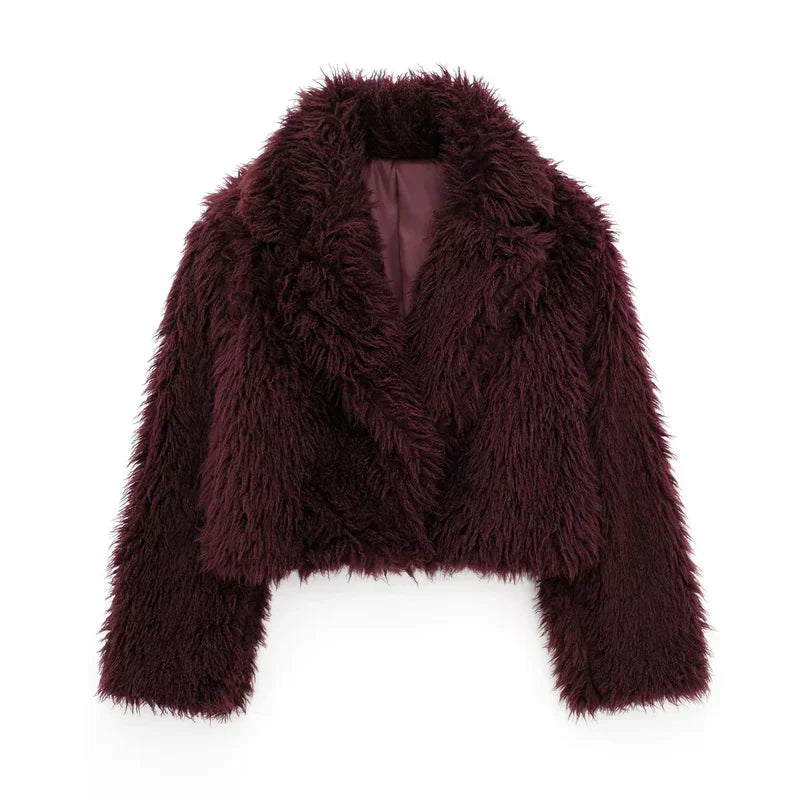 Şık Oversize Kürk Ceket