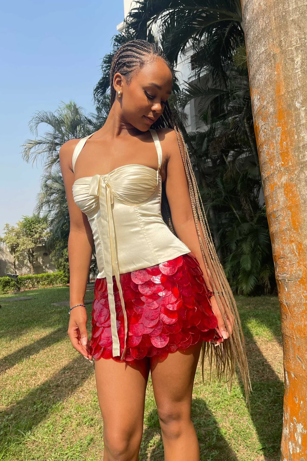 Sedef Kırmızı Etek