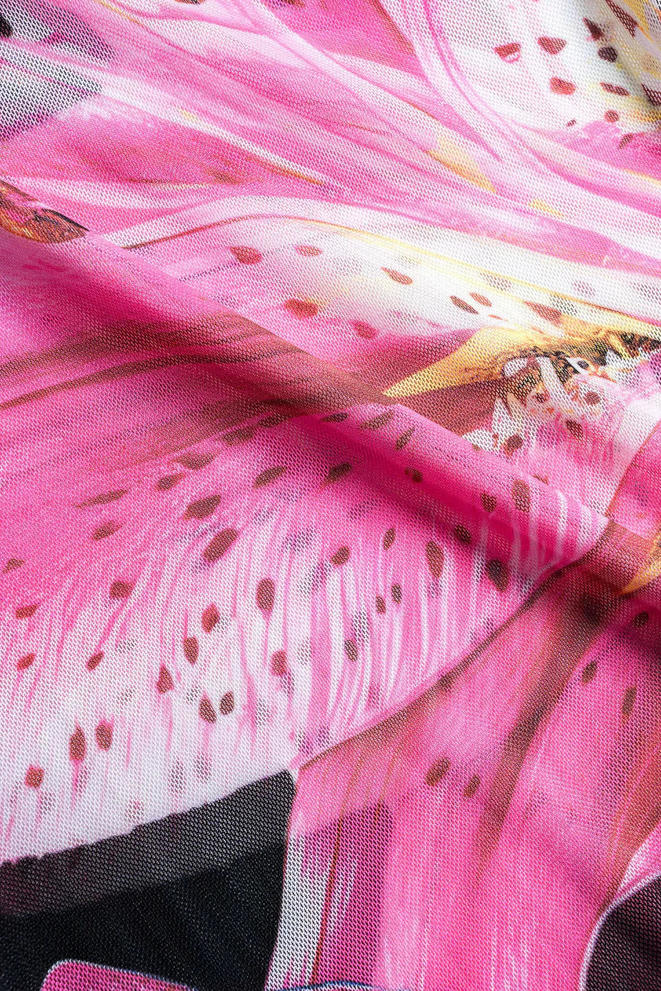 Çiçek Desenli File Bağlamalı Bikini Ve Üst Giyim Seti