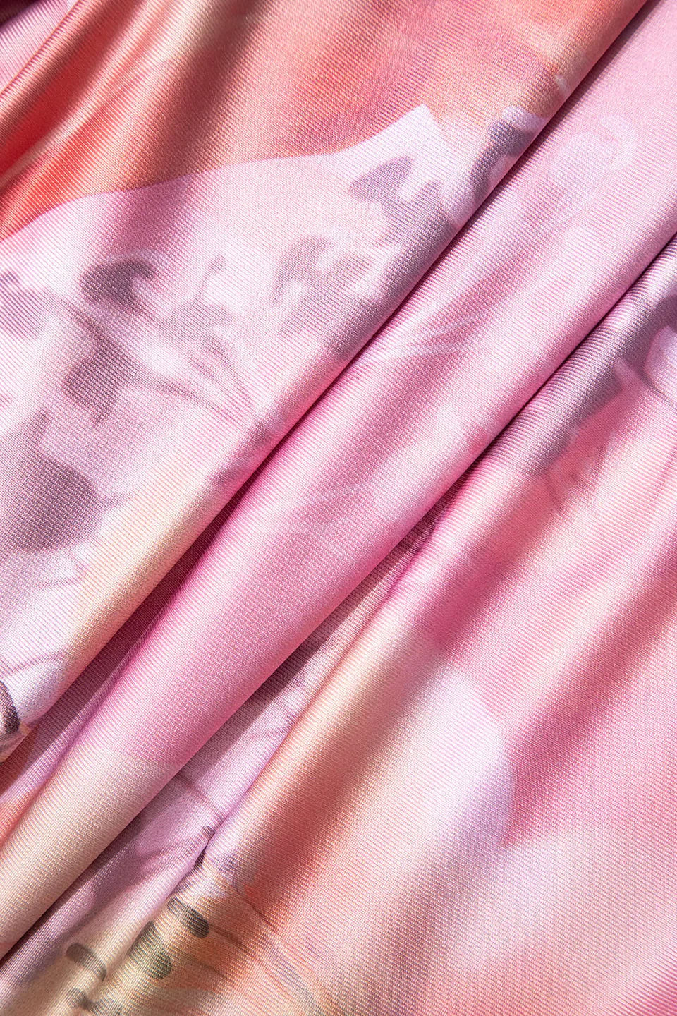 Çiçek Desenli Askılı Yırtmaçlı Korse Midi Elbise