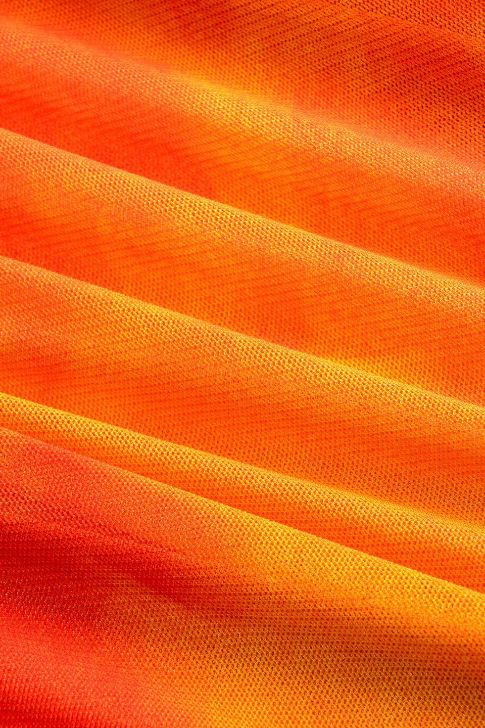 Çiçek Desenli File Asimetrik Kıvrımlı Askılı Üst