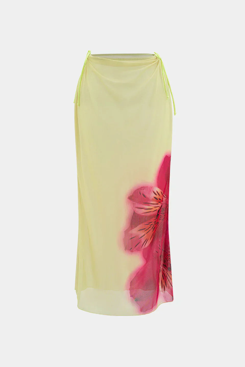 Çiçek Desenli File Bikini Takımı