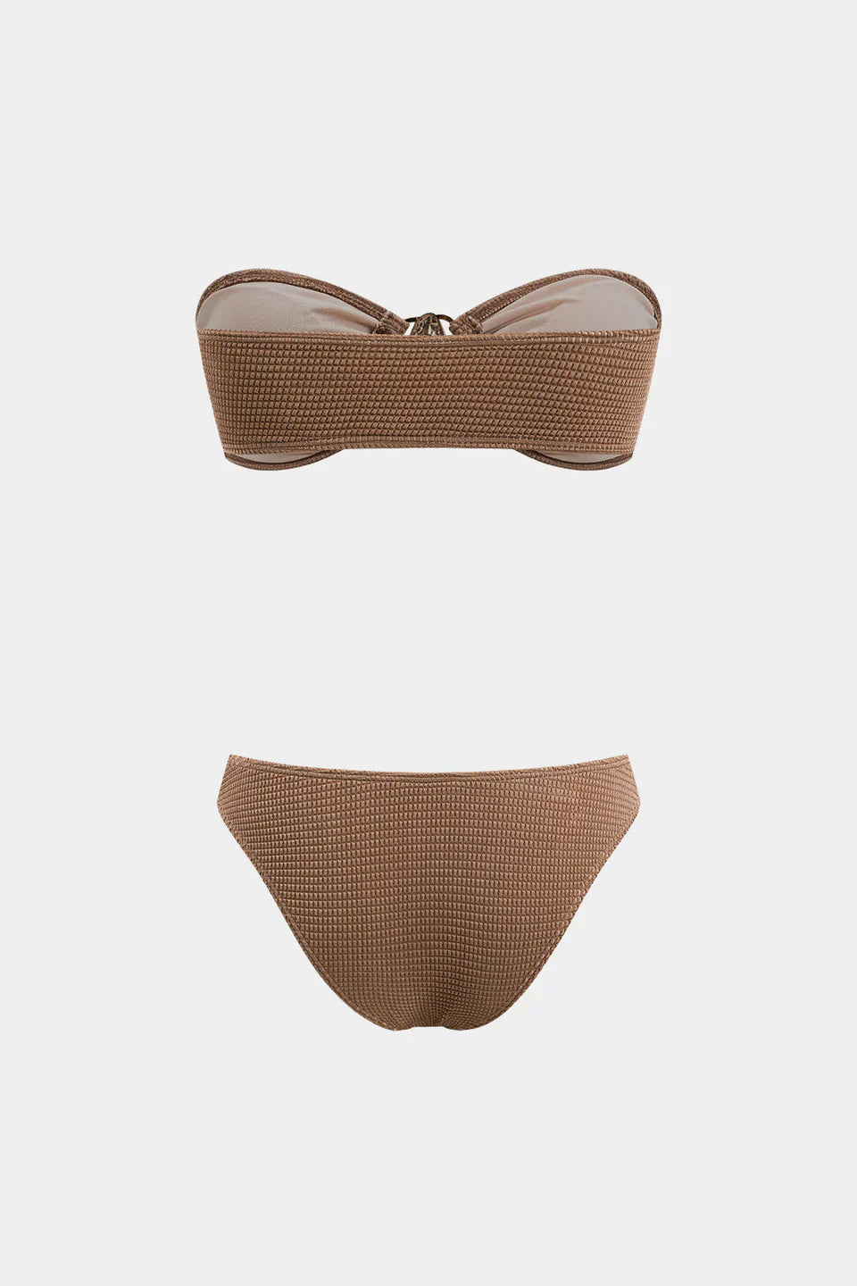 Metalik Dekor Bikini Ve Örtü Seti