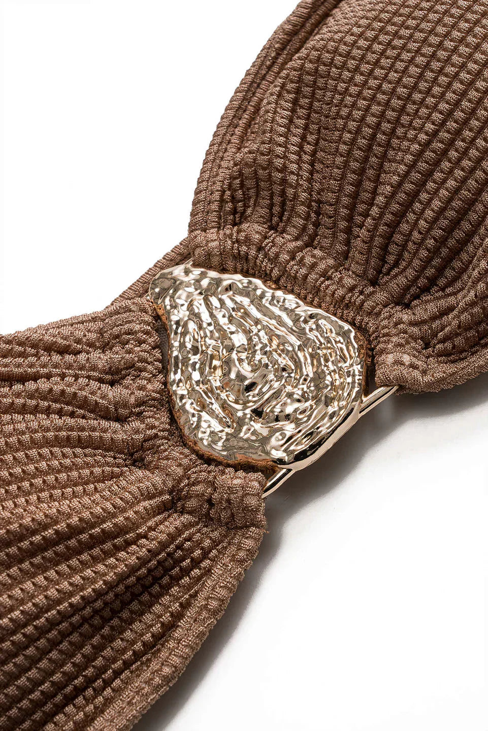 Metalik Dekor Bikini Ve Örtü Seti