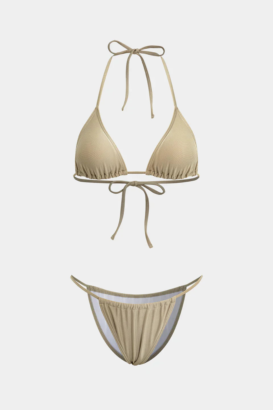 Halter Bikini Ve Tie Dye Cover Up Sarong 3'Lü Set