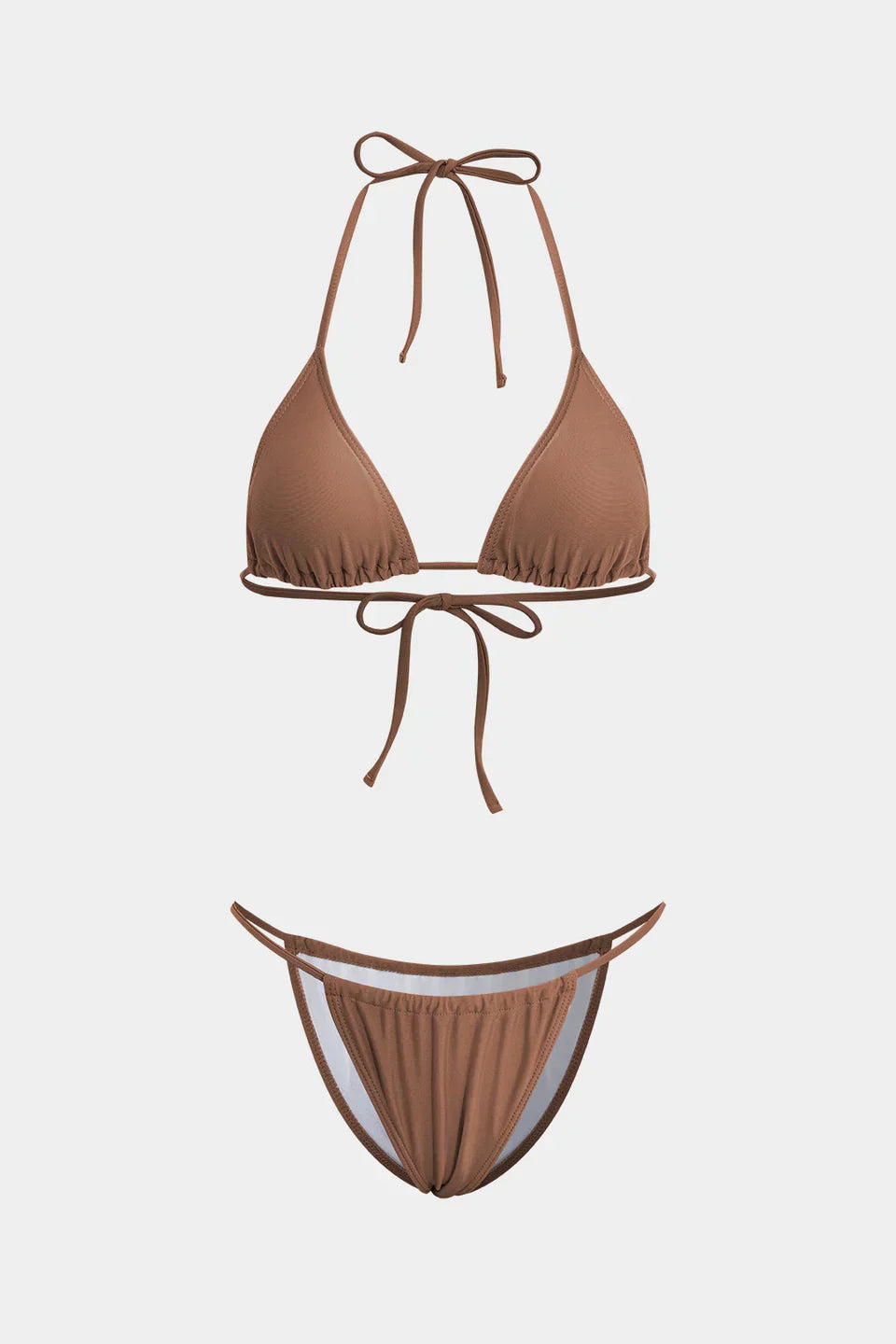 Halter Bikini Ve Tie Dye Cover Up Sarong 3'Lü Set