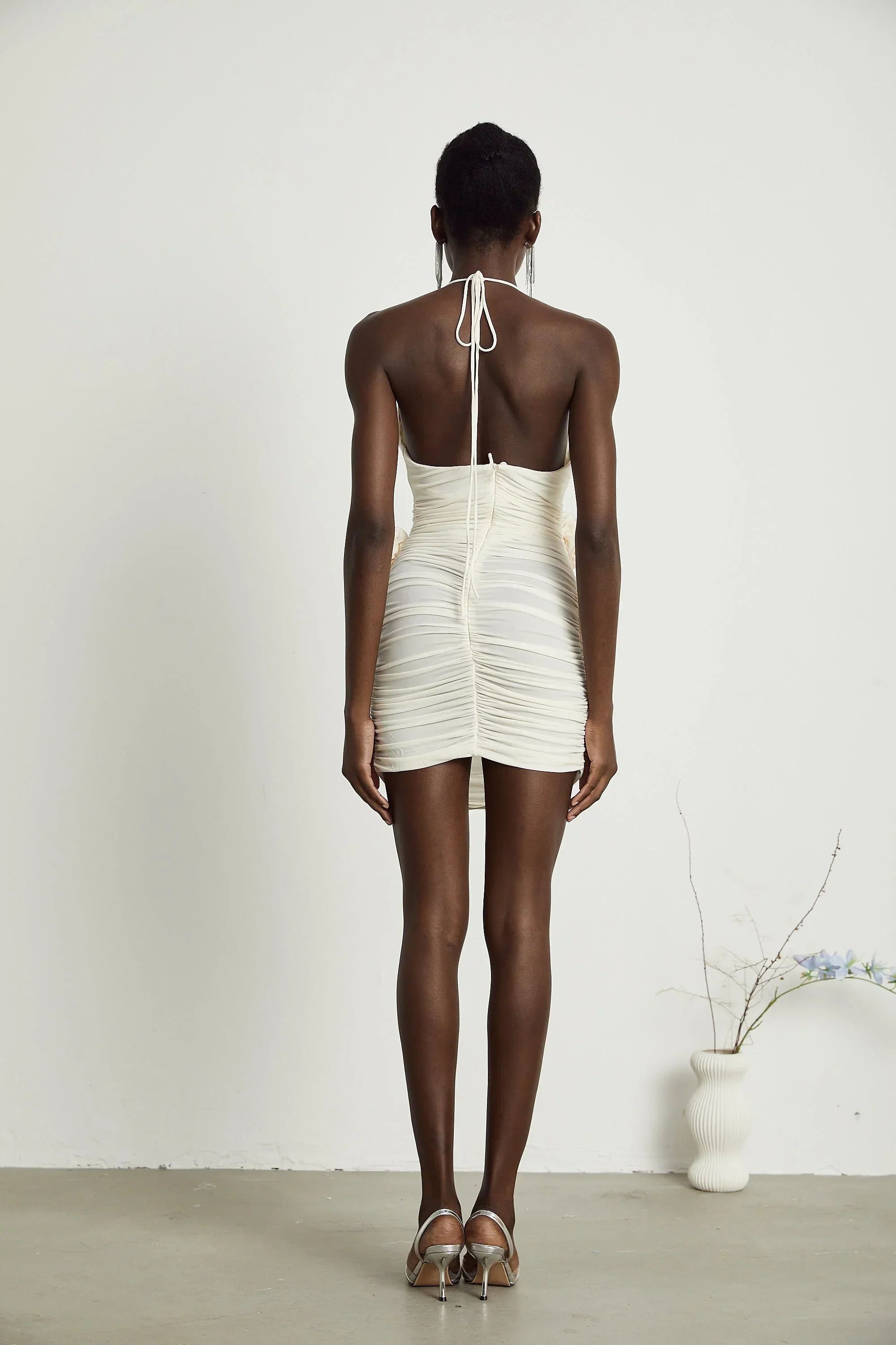 Renée süslemeli mini elbise